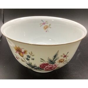 1981 Avon American Heirloom Independence Day Bowl USA Floral‎ Motif 6" Diameter
